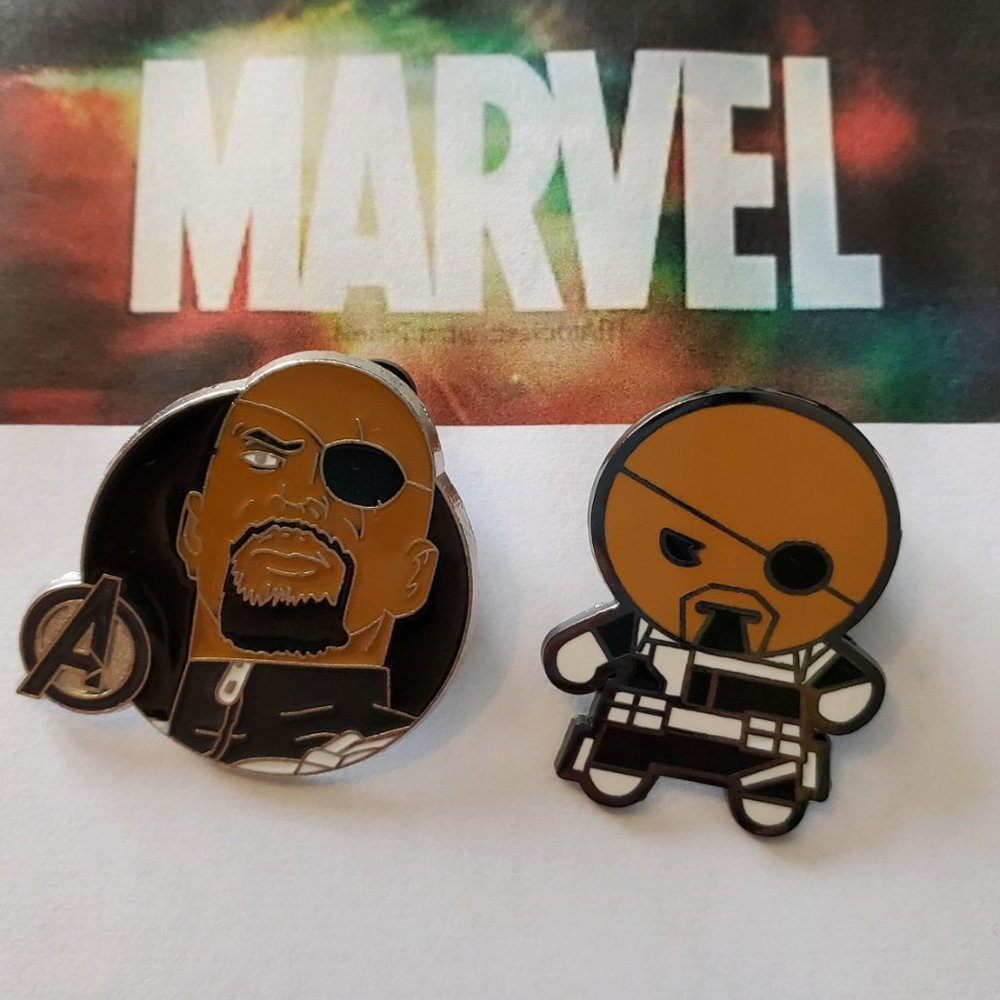 2 Disney Pins Avengers Nick Fury
